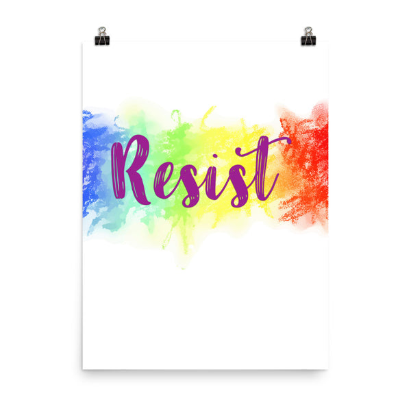 Resist Wall Art Poster for Resisters Colorful Print Home Decor