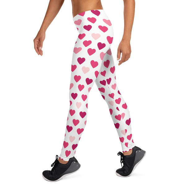Valentine's Day Hearts Leggings for Women