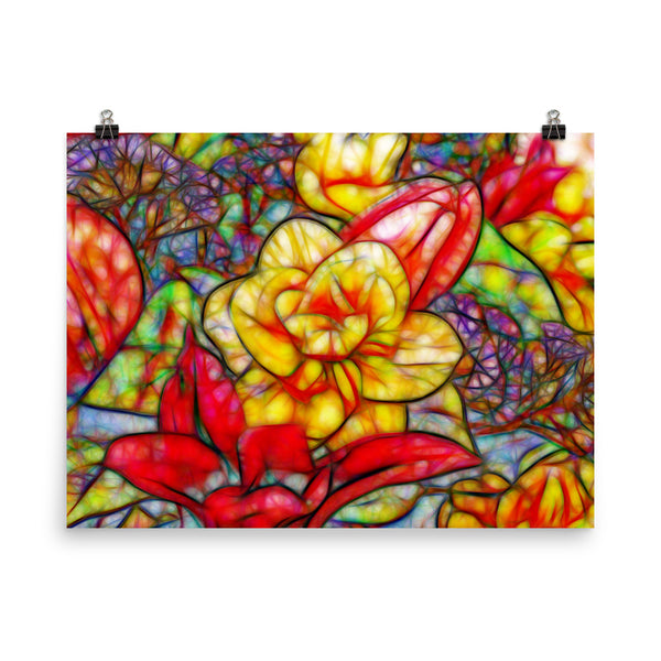 Tulip Fest Floral Art Poster Print Wall Art Washington State Home Decor