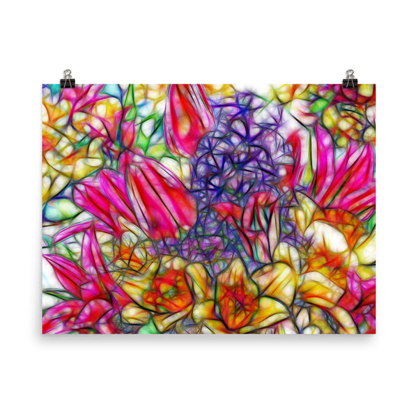 Tulip Fest Floral Poster Print Wall Art Washington State Home Decor 