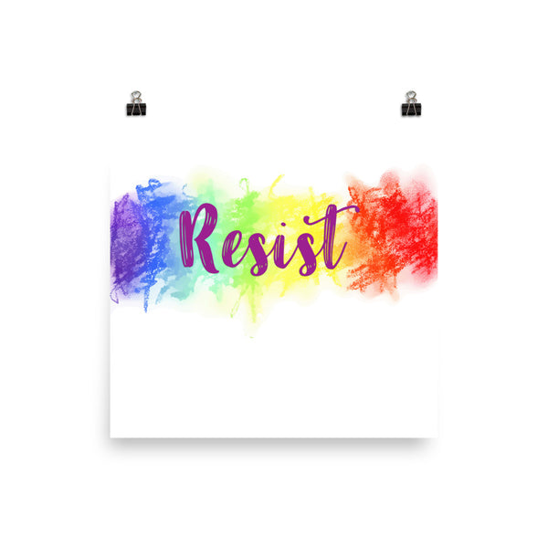 Resist Wall Art Poster for Resisters Colorful Print Home Decor
