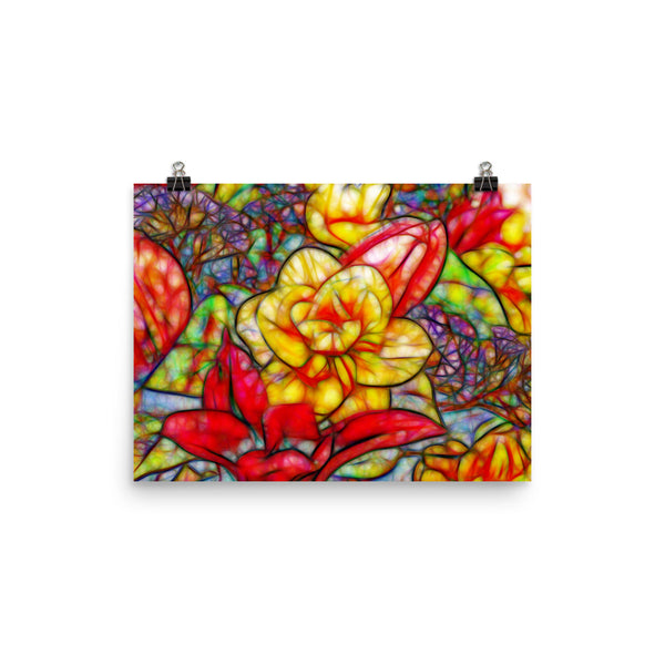 Tulip Fest Floral Art Poster Print Wall Art Washington State Home Decor