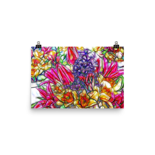 Tulip Fest Floral Poster Print Wall Art Washington State Home Decor