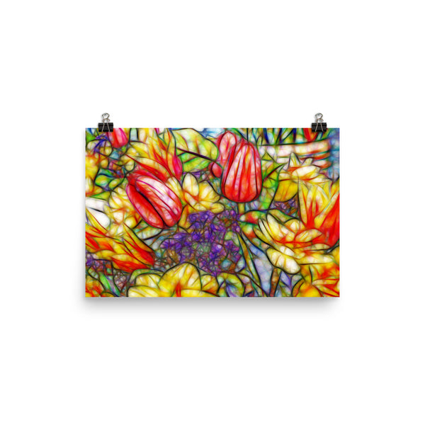 Tulip Fest Floral Poster Print Wall Art Washington State Home Decor 