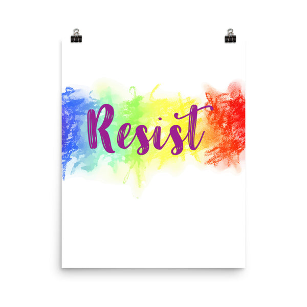 Resist Wall Art Poster for Resisters Colorful Print Home Decor