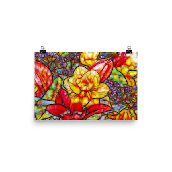 Tulip Fest Floral Art Poster Print Wall Art Washington State Home Decor