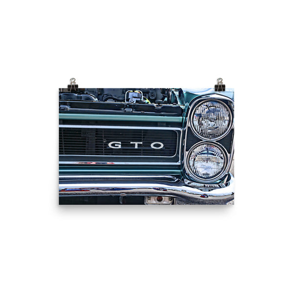 Pontiac GTO Muscle Car Wall Art Poster Print for Guys Home Decor