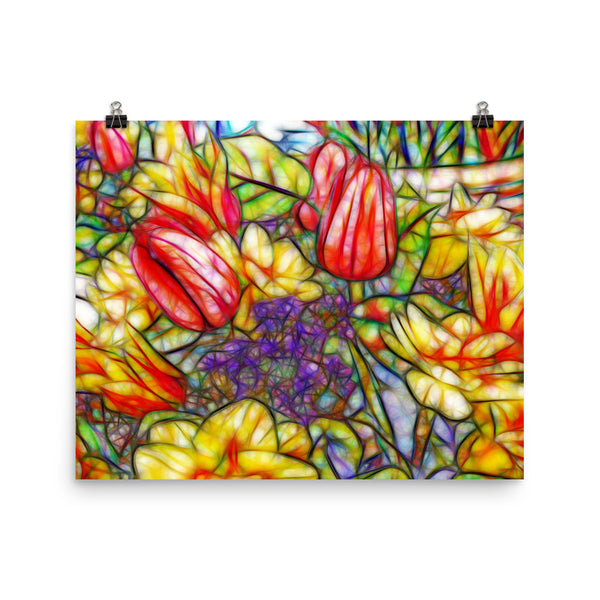 Tulip Fest Floral Poster Print Wall Art Washington State Home Decor 