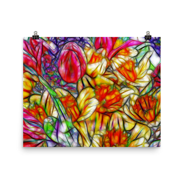 Tulip Fest Floral Poster Print Wall Art Washington State Home Decor 