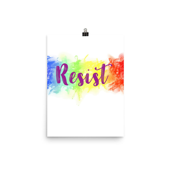 Resist Wall Art Poster for Resisters Colorful Print Home Decor