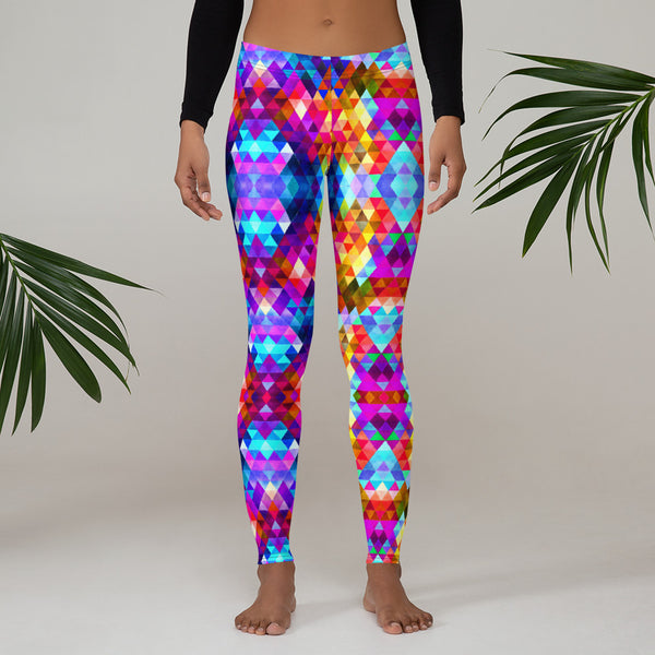 Colorful Triangle Shape Pattern Leggings for Women