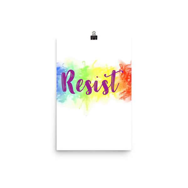 Resist Wall Art Poster for Resisters Colorful Print Home Decor
