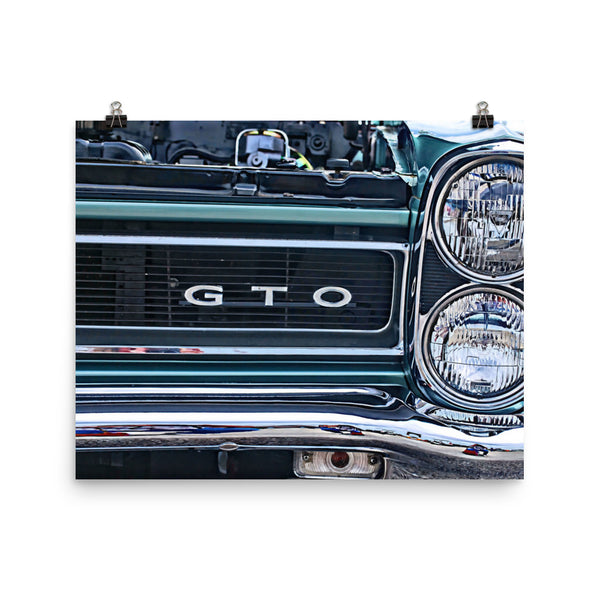 Pontiac GTO Muscle Car Wall Art Poster Print for Guys Home Decor
