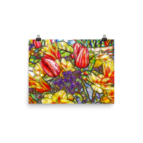Tulip Fest Floral Poster Print Wall Art Washington State Home Decor 